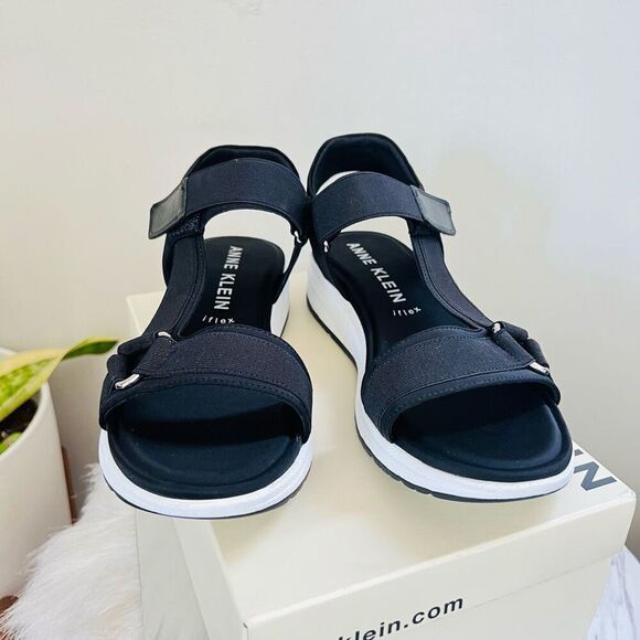 ANNE KLEIN Goldie Sport Sneaker Sandal, Comfort Cushioned, Black, Size 11, NWT - Picture 8 of 16
